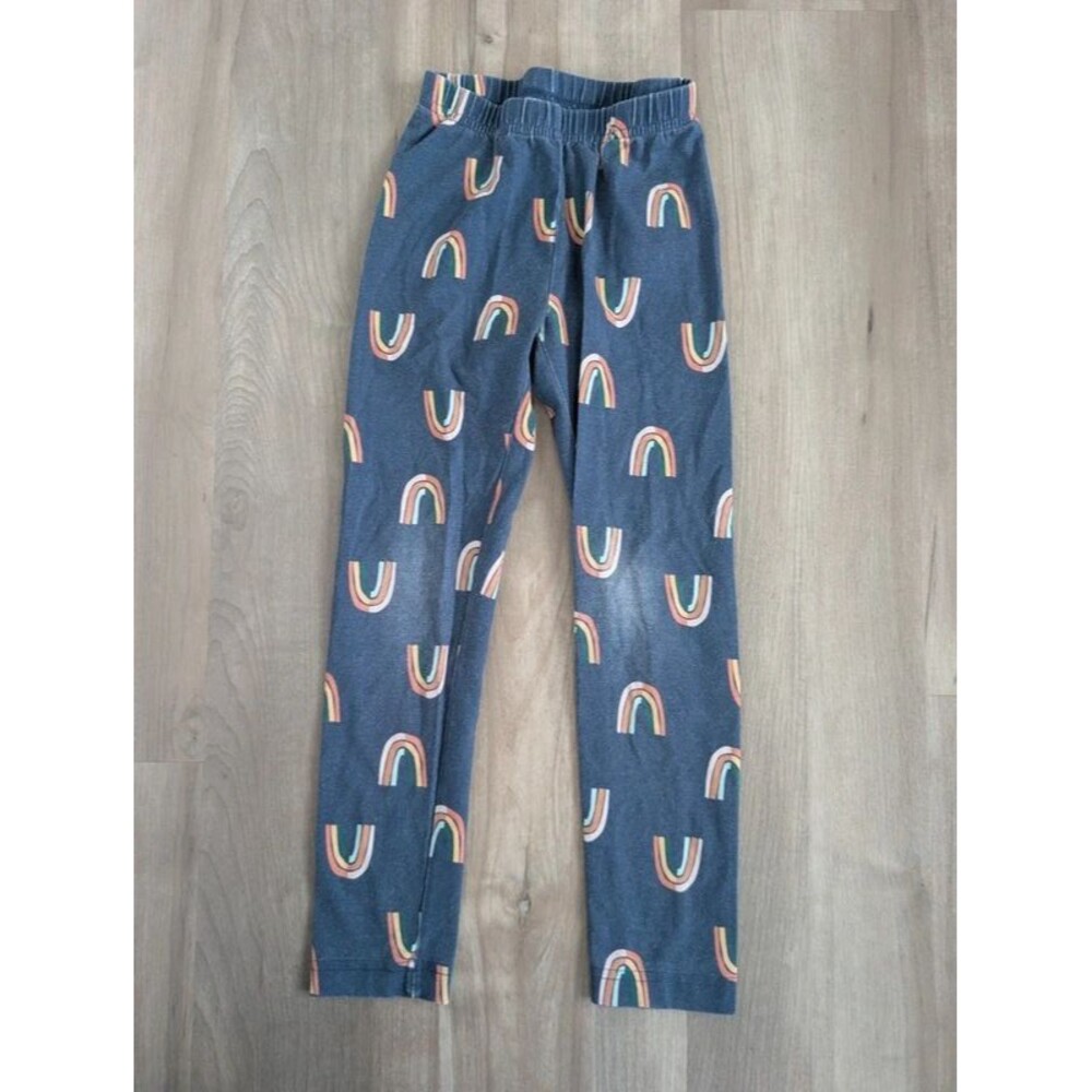 Hanna Andersson Navy Rainbow Leggings, 6-7Y (U2)